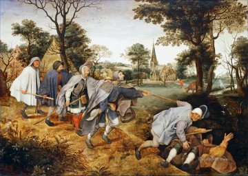 盲目の者を導く盲目の寓話 フランドルのルネサンス農民ピーテル・ブリューゲル長老 Oil Paintings